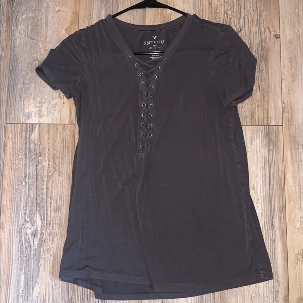 American Eagle Soft and Sexy tie shirt